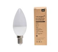 MiniSun Pack of 10 Thermal Plastic 5w High Power Dimmable LED SES E14 40w Replacement Frosted Opal Candle Bulbs - 3000K Warm White