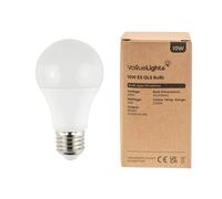 10 Pack E27 White Thermal Plastic GLS LED 10W Warm White 3000K 800lm Light Bulb ValueLights White One Size