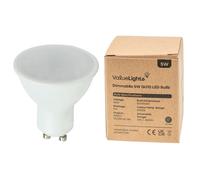 12 Pack GU10 White Thermal Plastic Spotlight LED 5W Warm White 3000K 450lm Light Bulb ValueLights White One Size