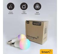 ValueLights | 9W RGBCCT Smart Bulb | B22 Bayonet WiFi LED Bulb, Works with Amazon, Alexa & Google Home, Colour Changing, No Hub Required - 2 Pack | Smart Lighting & Home Tech Improvements Essential