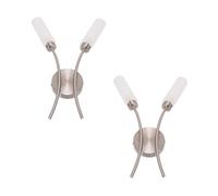 ValueLights | 2 Way Curved Brushed Chrome Wall Light Fitting | Wall Lamps & Sconces, Home Décor & Improvement Essential