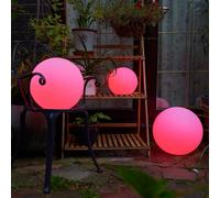 Valuelights 2 X Toka 35Cm Ip44 Remote Control Colour Changing Rechargeable Battery Operated Outdoor Garden Ball Lights In White White One Size
