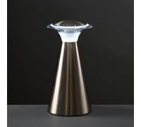 2 x Wireless Chrome Portable Battery Operated LED Touch Dimmer Table Lamps ValueLights Silver One Size