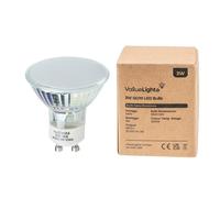 Valuelights 20 Pack Gu10 White Glass Bodied Spotlight Led 3W Warm White 3000K 280Lm Light Bulb White One Size