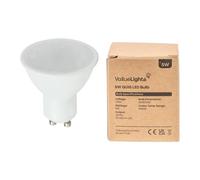 Valuelights 20 Pack Gu10 White Thermal Plastic Spotlight Led 5W Cool White 4500K 450Lm Light Bulb White One Size