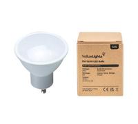 20 Pack GU10 White Thermal Plastic Spotlight LED 5W Cool White 6500K 480lm Light Bulb ValueLights White One Size