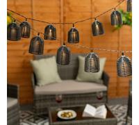20 Pc Black Lobster Pot Outdoor Solar Outdoor String Lights ValueLights Black One Size