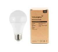 3 Pack E27 White Thermal Plastic GLS LED 10W Cool White 6500K 800lm Light Bulb ValueLights White One Size