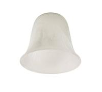 Valuelights 3 Pack Marble Effect Bell Shaped White Frosted Glass Replacement Shades White