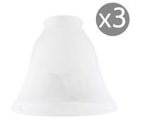 Valuelights 3 Pack White Ceiling Shade (D)13.5Cm