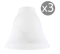 Valuelights 3 Pack White Tapered Bell Shape Ceiling Pendant Shades White