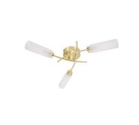 Maya 3 Way Curved Cross Over Flush Ceiling Light with LED Bulb ValueLights Gold One Size