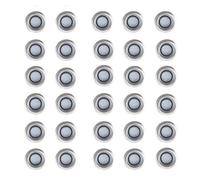 Valuelights 30 Pack Ip67 Rated 40mm White Led Round Garden Decking Kitchen Plinth Lights Kit