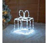 ValueLights 30Cm Christmas Plug In Led Present Gift Decoration In Cool White