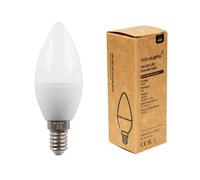 4 Pack E14 White Candle LED 4W Cool White 6500K 400lm Light Bulb ValueLights White One Size