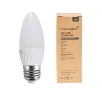 4 Pack E27 White Candle LED 4W Warm White 3000K 400lm Light Bulb ValueLights White One Size
