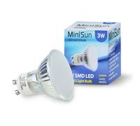 MiniSun | 3W Super Bright LED Energy Saving GU10 Light Bulbs | LED Bulbs, Home Décor & Improvement Essential | Pack of 4 | 6500K Cool White
