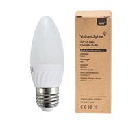 6 Pack Candle LED Bulb 4W White 6500K ValueLights White One Size