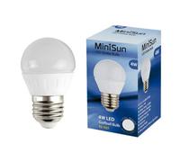 ValueLights E27 Pack of 6 4W Globe Cool White LED Bulbs ValueLights White