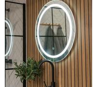 ValueLights | 60mm IP44 Round LED Bathroom Mirror Wall Mounted Demister Anti Fog Touch Control Illuminated Light | Bathroom & Home Improvements Essential