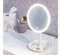 ValueLights | 8 Inch Make Up Mirror Vanity with Trinket Tray, Built in Bluetooth Speaker LED Adjustable Dimmable Light with 3 Colour | Beauty & Wellness & Home Improvements Essential