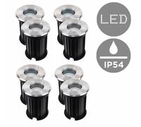 Valuelights 8 Pack Silver Outdoor Ground Walkover Light Silver One Size