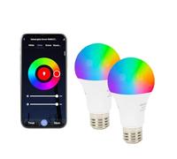 ValueLights | 9W RGBCCT Smart Bulb, E27 Screw WiFi LED Bulb, Works with Amazon Alexa and Google Home, Colour Changing, No Hub Required - 2 Pack | Smart Lighting & Home Tech Improvements Essential