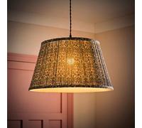 ValueLights | ABEL Large Floral Pleated Tapered Lamp Shade and Bulb | Shades & Home Improvements Essential | 45cm Shade Width