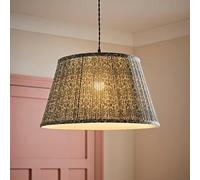 ValueLights | ABEL Large Floral Pleated Tapered Lamp Shade and Bulb | Shades & Home Improvements Essential | 450mm Shade Width
