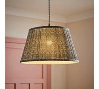 ValueLights Abel Floral Pleated Tapered Large Lamp Shade - Size: 25 x 45 x 45cm - Green - Wilko