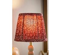 Valuelights Abel Mini Pleated Tapered Floral Easy Fit Wall Light Lamp Shade In Burgundy Burgundy