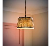 ValueLights | ABEL Small Floral Pleated Tapered Lamp Shade and Bulb | Shades & Home Improvements Essential | 25cm Shade Width