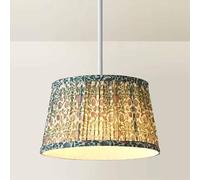 Abel Pleated Tapered Floral Easy Fit Ceiling Pendant Light Lamp Shade ValueLights Green Small
