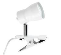 Valuelights Adjustable Clamp On Desk Lamp Spotlight In Gloss White Finish
