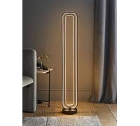 ValueLights | Infinity Matte Black Revolving LED Floor Lamp