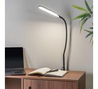 Valuelights Adjustable Led Daylight Desk Lamp With Clamp, Colour Modes With Dimmer And Usb - Black