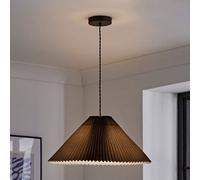 ValueLights | Black Hanging Ceiling Pendant Light Fitting with Pleated Lampshade | Pendant Lights, Home Décor & Improvement Essential | Includes Bulb | Includes Full Wired Fitting