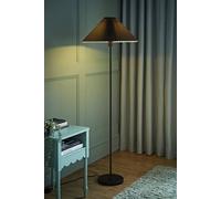 Valuelights Akira Pleated Shade Slim Floor Lamp In Black Black
