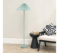 Akira Pleated Shade Slim Floor Lamp ValueLights Bright Blue One Size