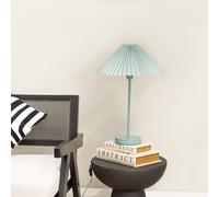 Valuelights Akira Pleated Shade Table Lamp In Bright Blue Bright Blue