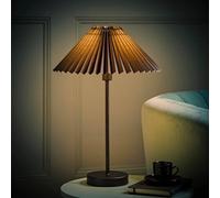 Akira Pleated Shade Table Lamp with LED Bulb ValueLights Black One Size