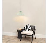 ValueLights Akira Pleated Single Drop Ceiling Pendant Light with LED Bulb in Bright Blue ValueLights Bright Blue