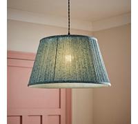 ValueLights Alba Pleated Tapered Leaf Easy Fit Ceiling Pendant Light Lamp Shade in Blue | Size: Large ValueLights Blue Large