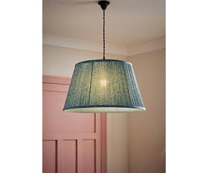 Valuelights Alba Pleated Tapered Leaf Easy Fit Ceiling Pendant Light Lamp Shade In Blue Blue