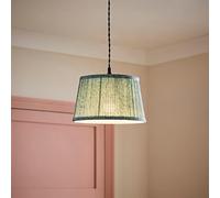 ValueLights Alba Pleated Tapered Leaf Easy Fit Ceiling Light Lamp Shade with Bulb in Blue | Size: Small ValueLights Blue Small