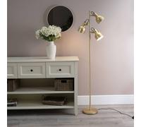 Albie 3 Way Adjustable Directional Floor Lamp with LED Bulbs ValueLights Gold One Size