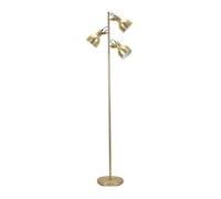 Valuelights Albie Gold Metal 3 Arm Spotlight Head Adjustable Floor Lamp For Living Room