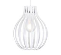 Valuelights Alloa Modern Gloss White Metal Cage Designer Style Ceiling Light Shade (D)20Cm