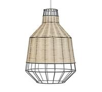 Valuelights Alor Modern Natural Rattan Metal Basket Style Ceiling Light Shade (D)28Cm