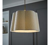 Valuelights Amy Cream Boucle Scallop Shape Ceiling Floor Table Lamp Shade (D)30.5Cm